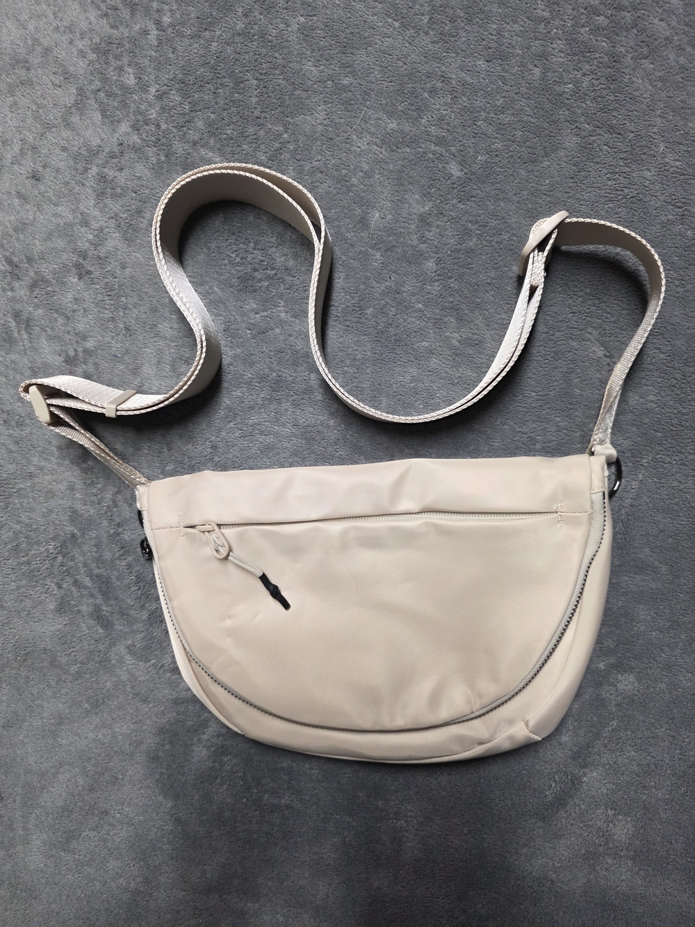 Beige Crossbody Shoulder Bag - Minimal Women's Everyday Bag